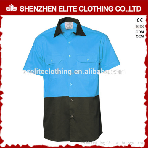 hi vis short sleeve mine safety clothing royal blue with reflective tape
